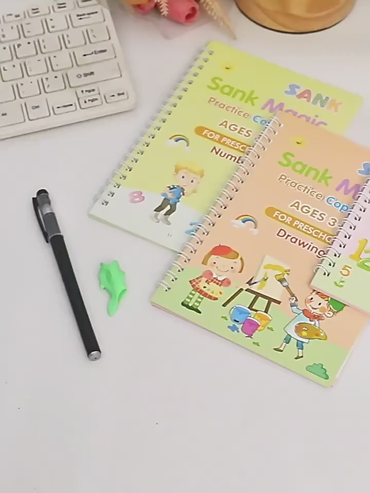 Complete Magic Practice Kit | 4 Books + 10 Refills | Kids Learning