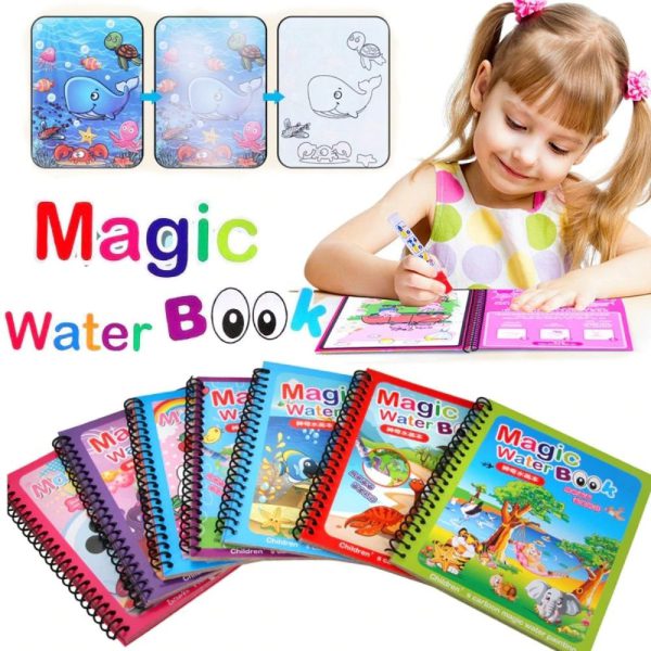 Magic Water Colouring Book - No Mess, Just Fun!  (2 Books)