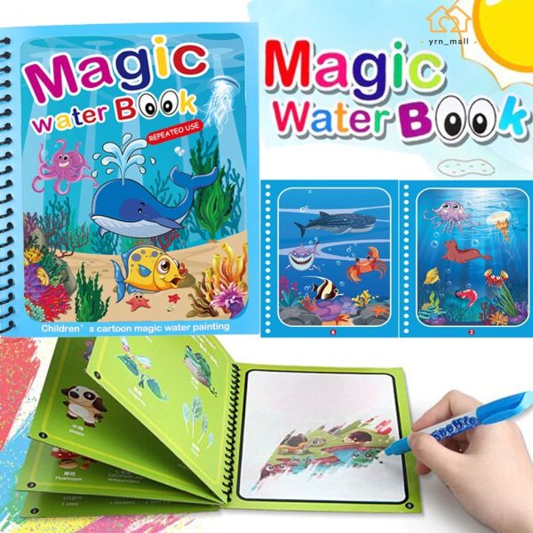Magic Water Colouring Book - No Mess, Just Fun!  (2 Books)