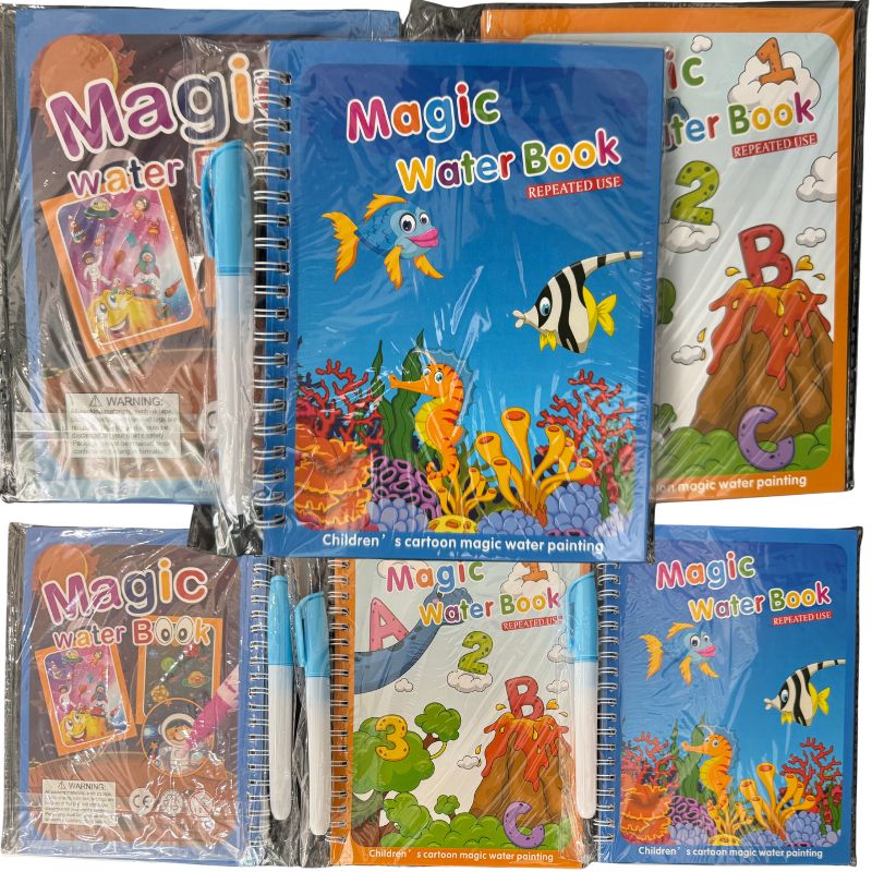 Magic Water Colouring Book - No Mess, Just Fun!  (2 Books)
